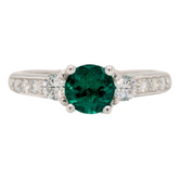 Platinum .66CT Columbian Emerald Ring with Diamonds